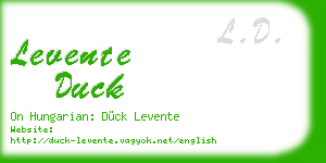 levente duck business card